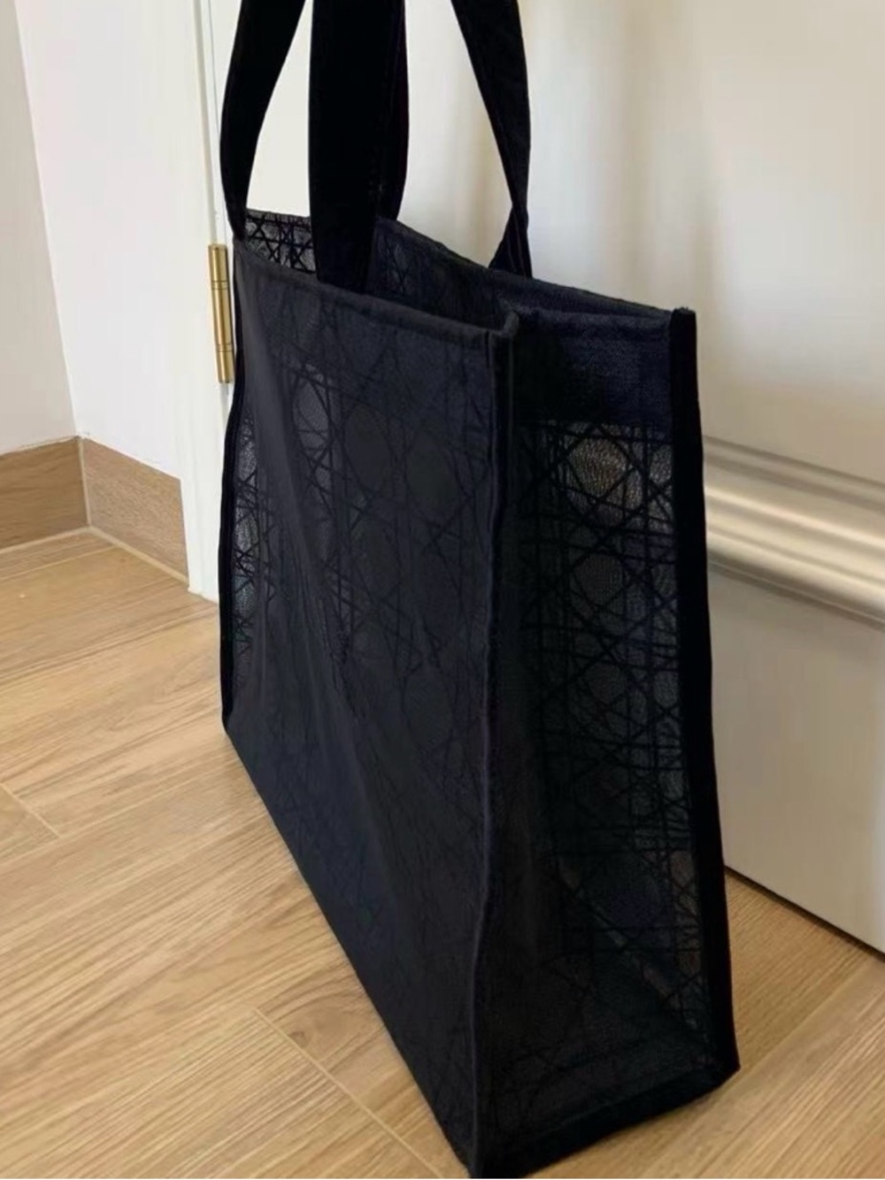 Dior Black Logo Canvas Tote - Picture 4 of 6